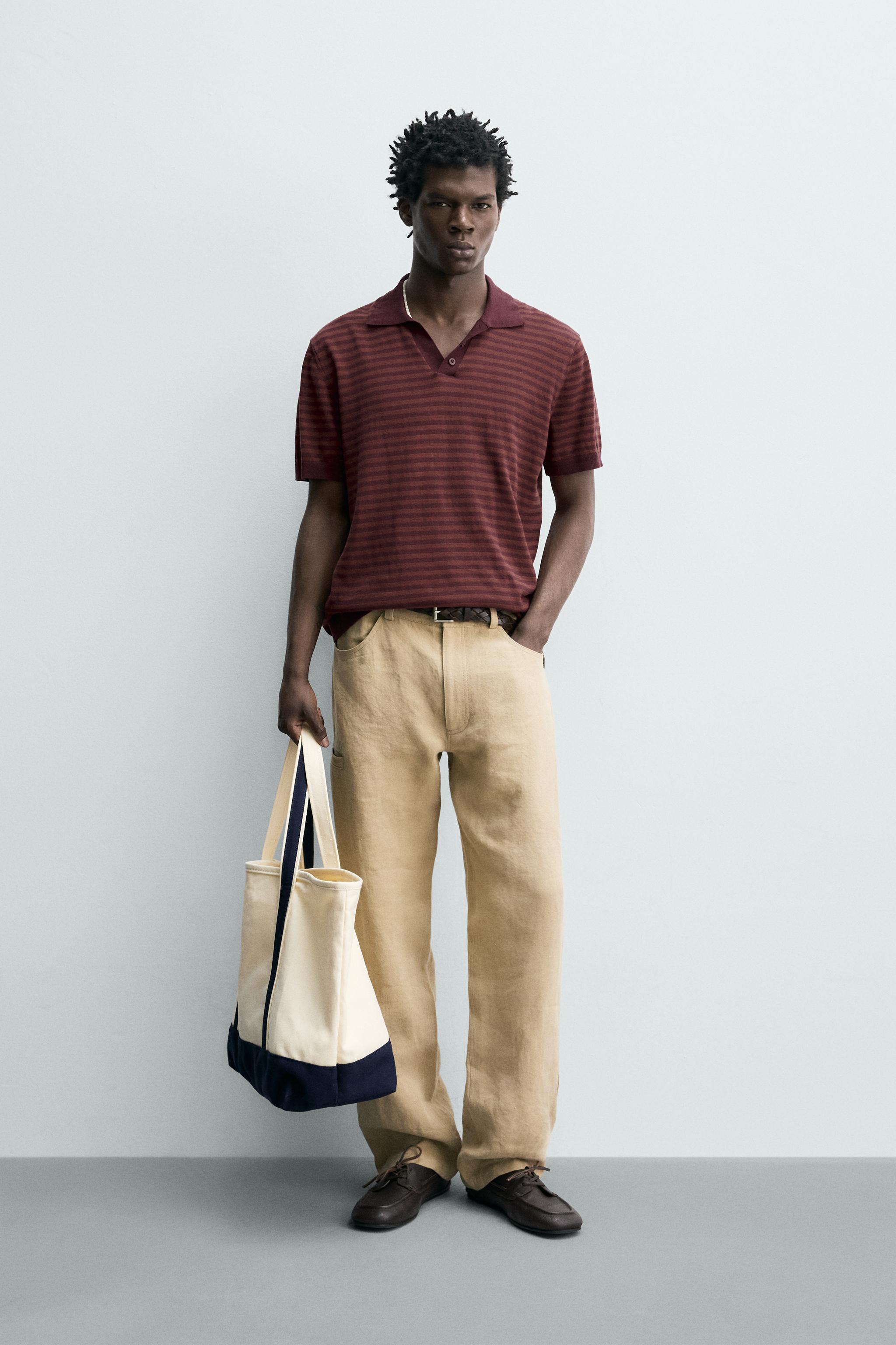 POLO EN MAILLE JACQUARD À RAYURES